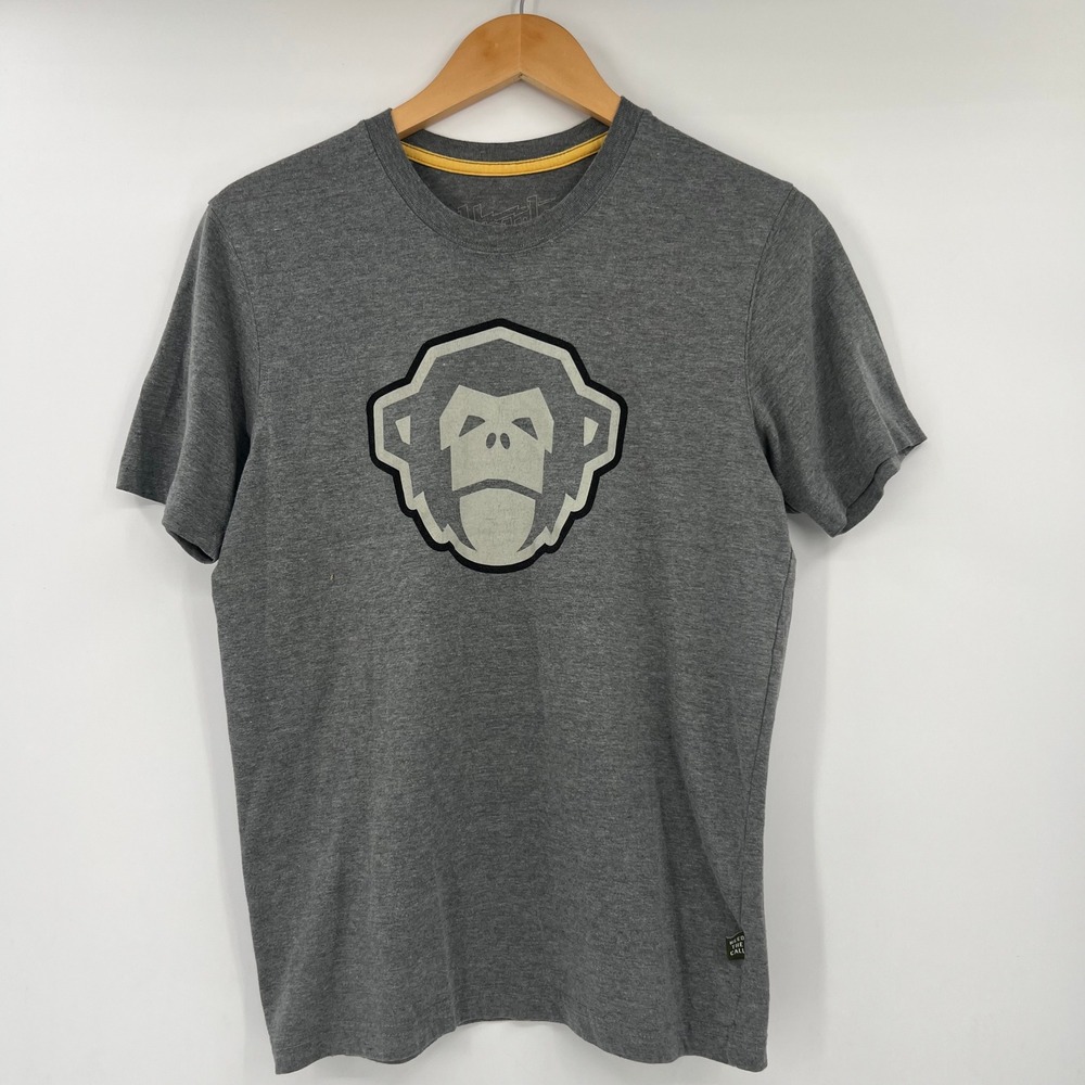 Howler Bros Mens Small Gray El Mono Logo Graphic T-Shirt Heed The Call Tee